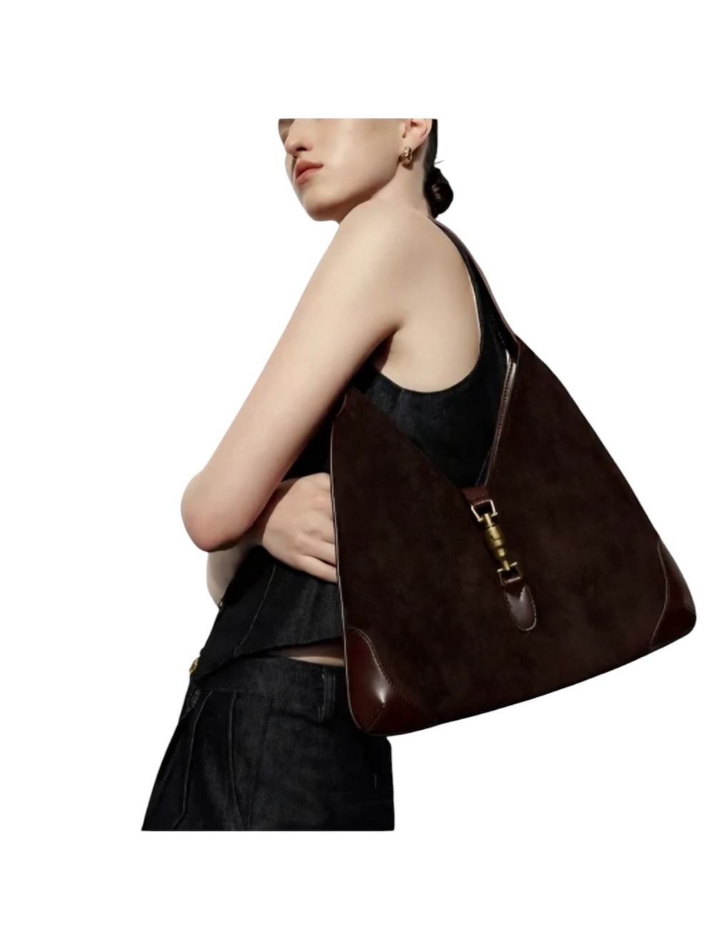 Urban Revivo Faux Suede Hobo bag NWT - Picture 6 of 7
